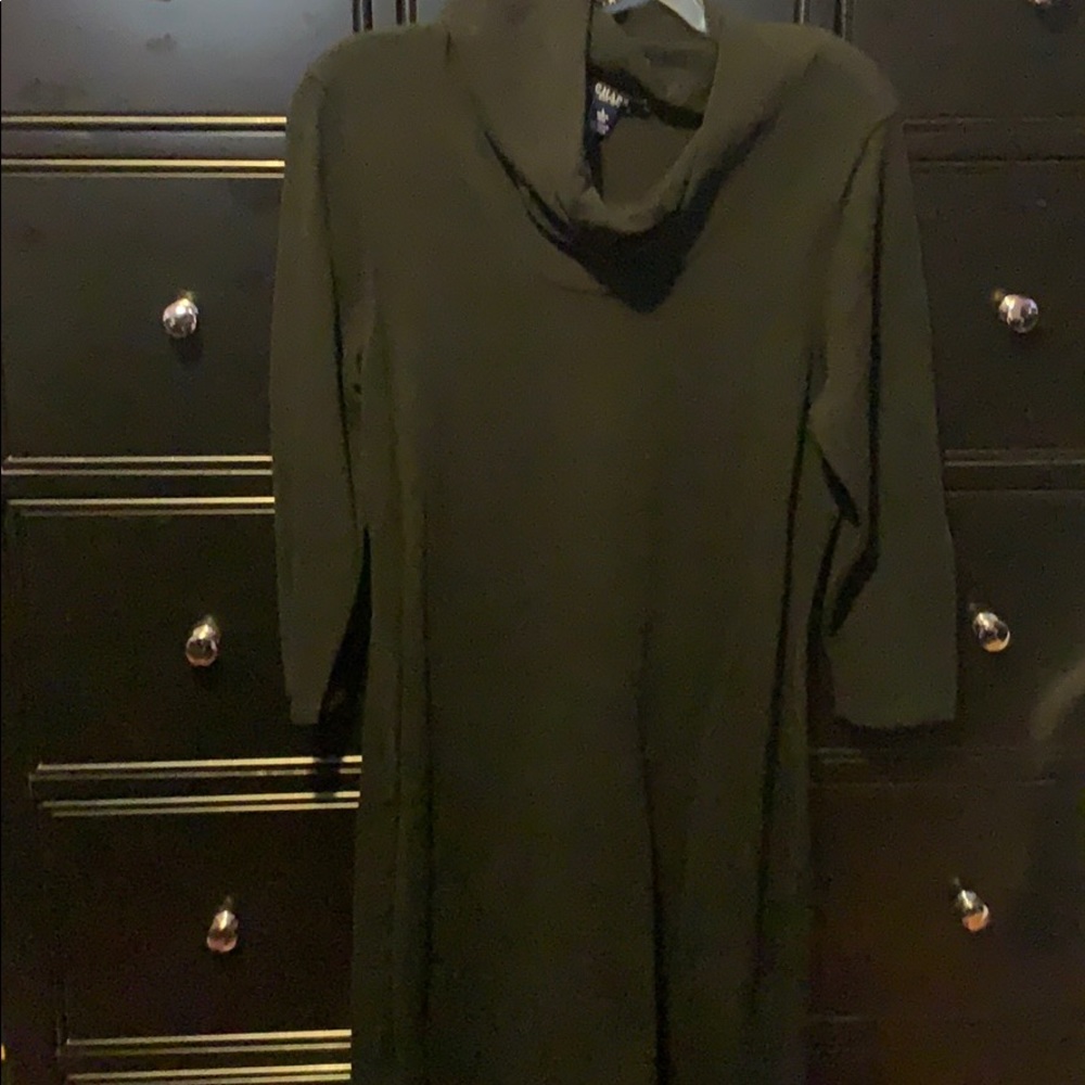 Chaps black sweater dress